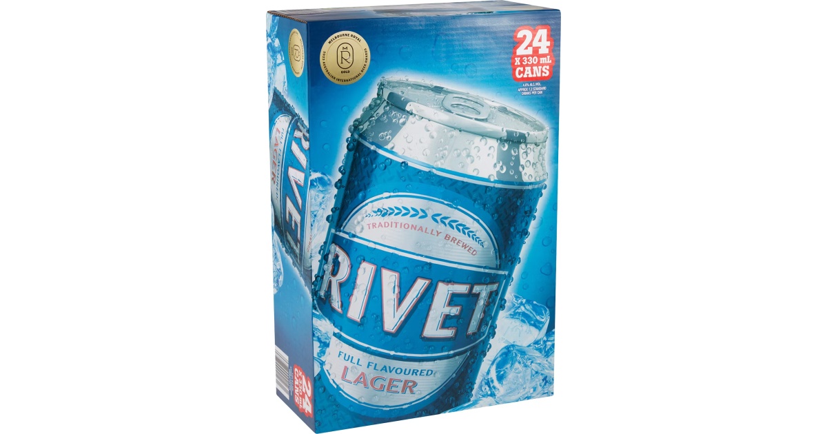 Rivet Lager Beer - Best Prices & Price History - Midday Somewhere