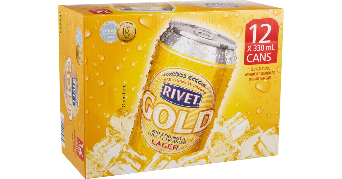Rivet Gold Midstrength Beer - Best Prices & Price History - Midday ...